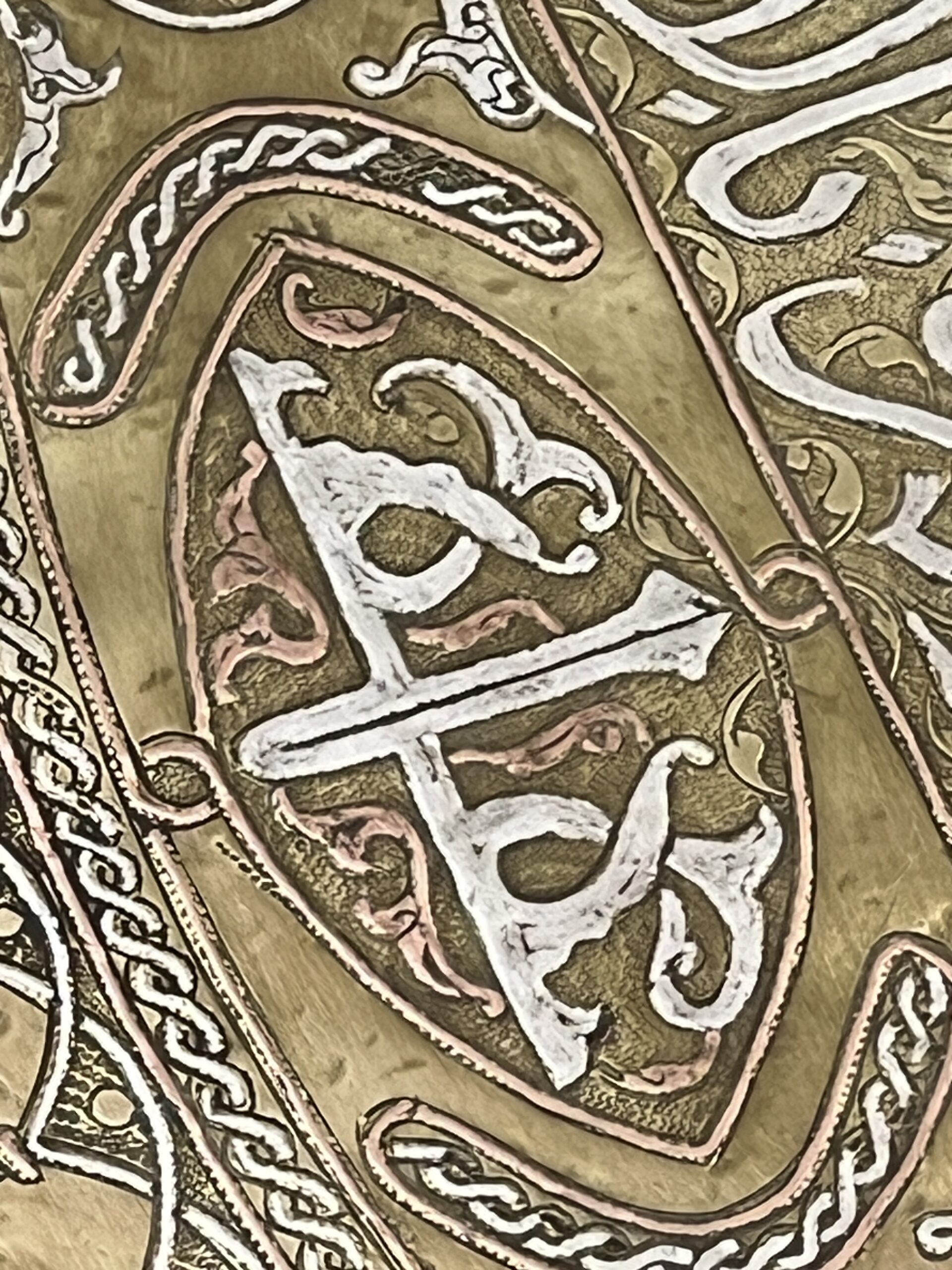 Plateau de cérémonie orientale de grande qualité en cuivre et argent, XIXe siècle, Iran Syrie