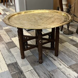 Plateau de cérémonie orientale de grande qualité en cuivre et argent, XIXe siècle, Iran Syrie