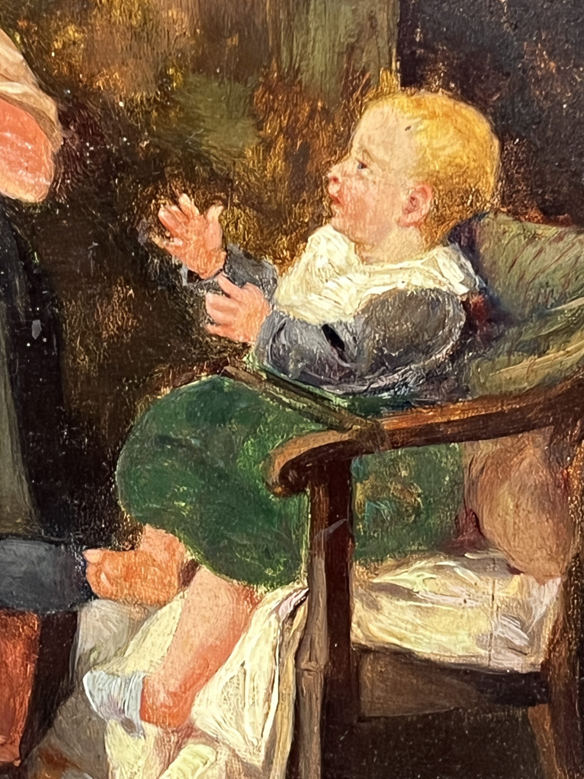 Œuvre de Pierre Camille Gontier, tableau huile sur panneau, jeunes enfants, XIXe siècle