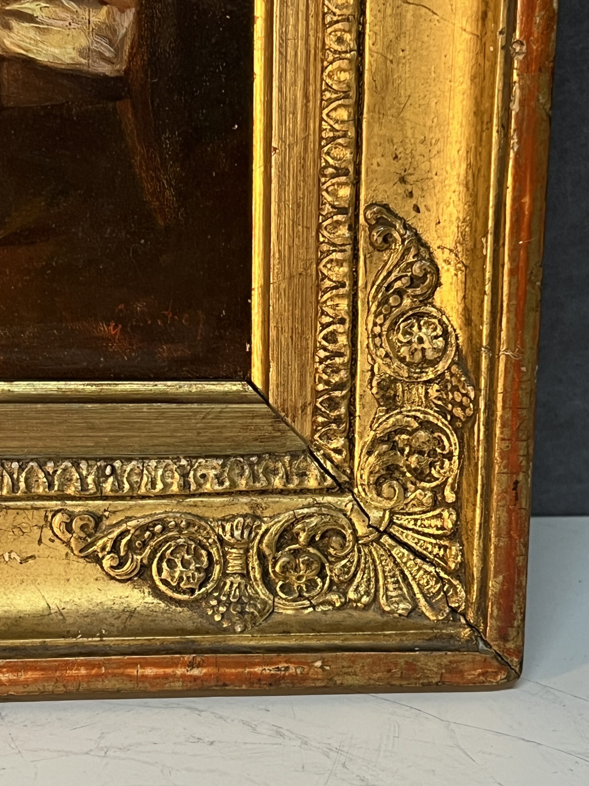 Œuvre de Pierre Camille Gontier, tableau huile sur panneau, jeunes enfants, XIXe siècle