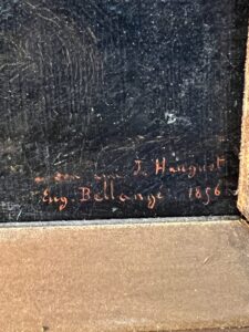 Alexandre Eugène Bellangé (1837-1895), très belle HSC représentant une petite cascade, daté 1856