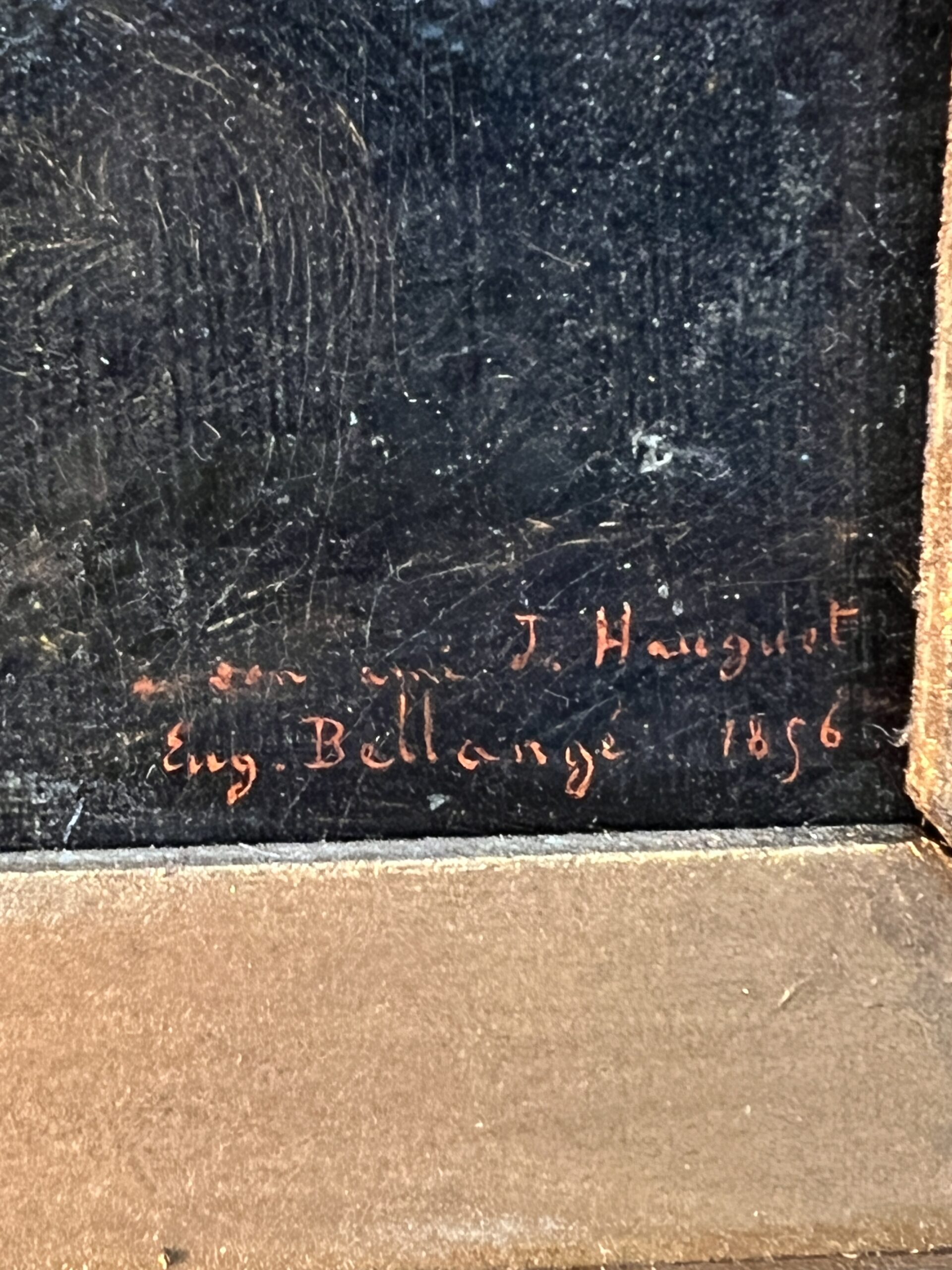 Alexandre Eugène Bellangé (1837-1895), très belle HSC représentant une petite cascade, daté 1856