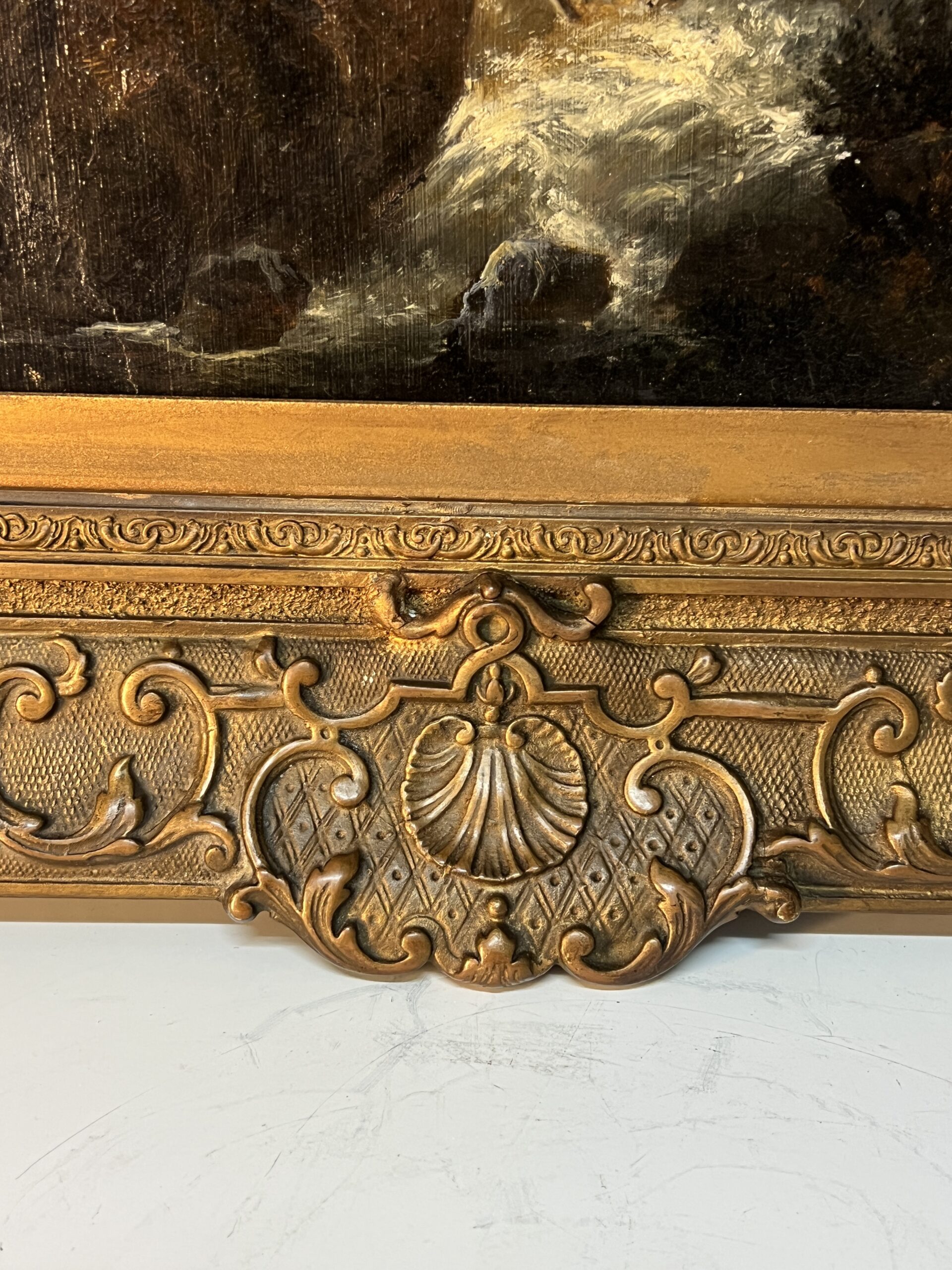 Alexandre Eugène Bellangé (1837-1895), très belle HSC représentant une petite cascade, daté 1856