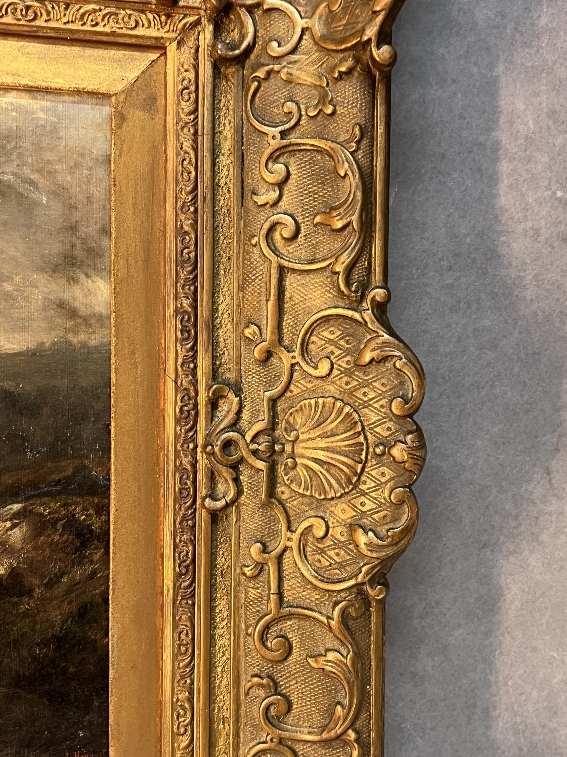 Alexandre Eugène Bellangé (1837-1895), très belle HSC représentant une petite cascade, daté 1856