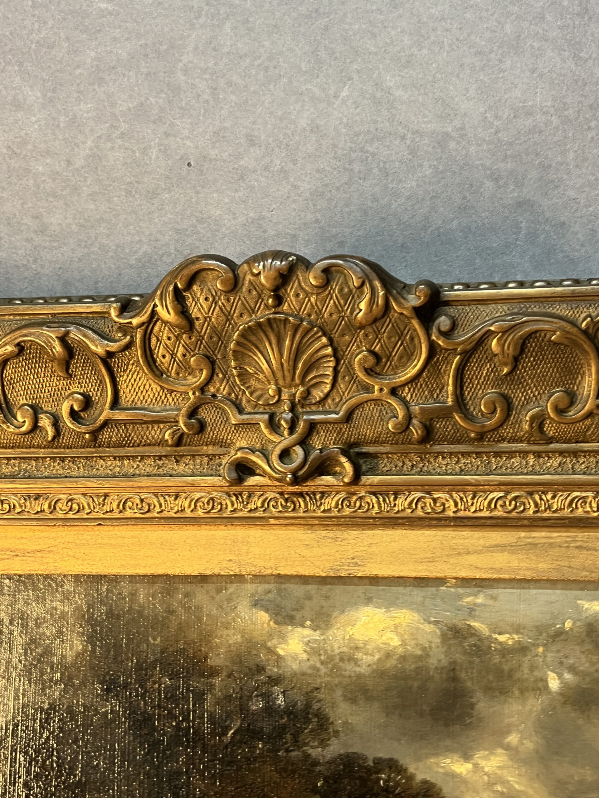 Alexandre Eugène Bellangé (1837-1895), très belle HSC représentant une petite cascade, daté 1856