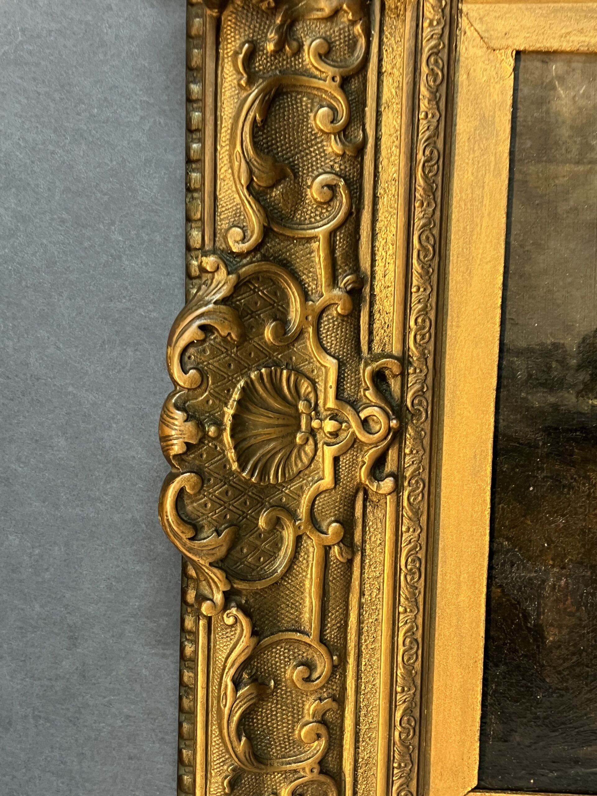 Alexandre Eugène Bellangé (1837-1895), très belle HSC représentant une petite cascade, daté 1856