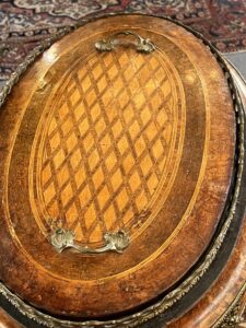 Très belle et ancienne jardinière en Marqueterie de Bois précieux, époque Napoléon III, Milieu du XIXe