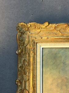 Gabriel Griffon (1866-1938) Bacchanales, aquarelle sur papier, cadre bois sculpté, jeunes femmes