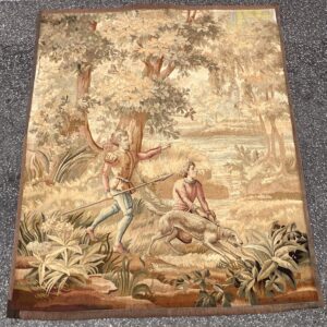 Grande tapisserie française en laine, un trésor du XIXe siècle à l’esprit Renaissance