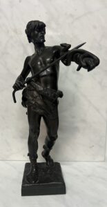 Eugène Marioton (1857–1933), Fascinateur Bronze à patine brune, Fin du XIXe siècle