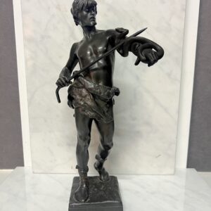 Eugène Marioton (1857–1933), Fascinateur Bronze à patine brune, Fin du XIXe siècle