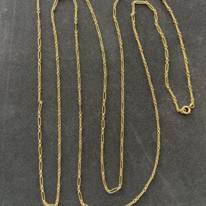 Sautoir en or massif 18 K, Élégance intemporelle et raffinement, longueur 153 cm, et 22.3 grs